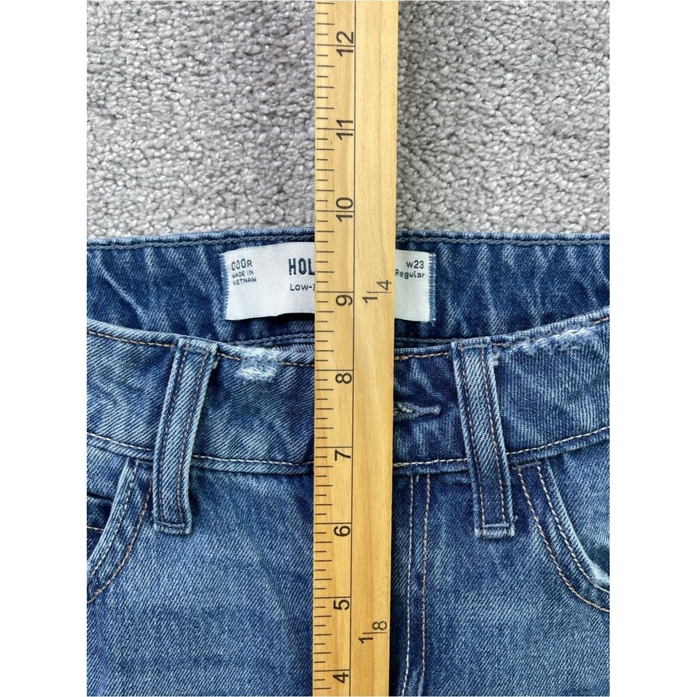 Hollister Jeans Women's 23 Blue Baggy Wide Leg Low Rise Medium Wash Denim - Picture 8 of 11